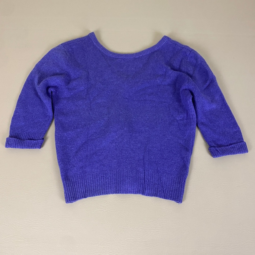 Vintage Paul Harris Sweater Women's Large Petite Purple Angora‎ Lambswool Blend